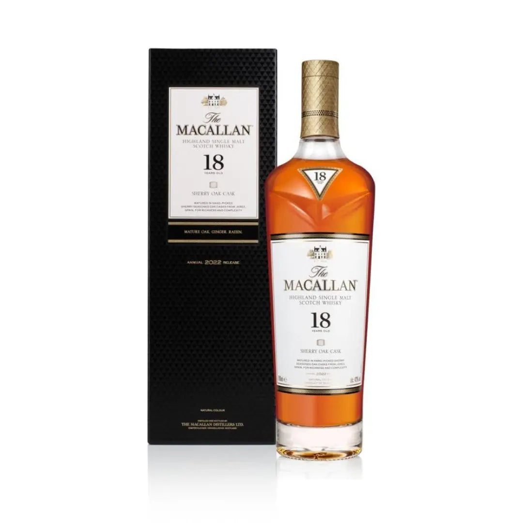 THE MACALLAN 18 YEARS OLD SHERRY OAK 2021 RELEASE 70CL GoBooz