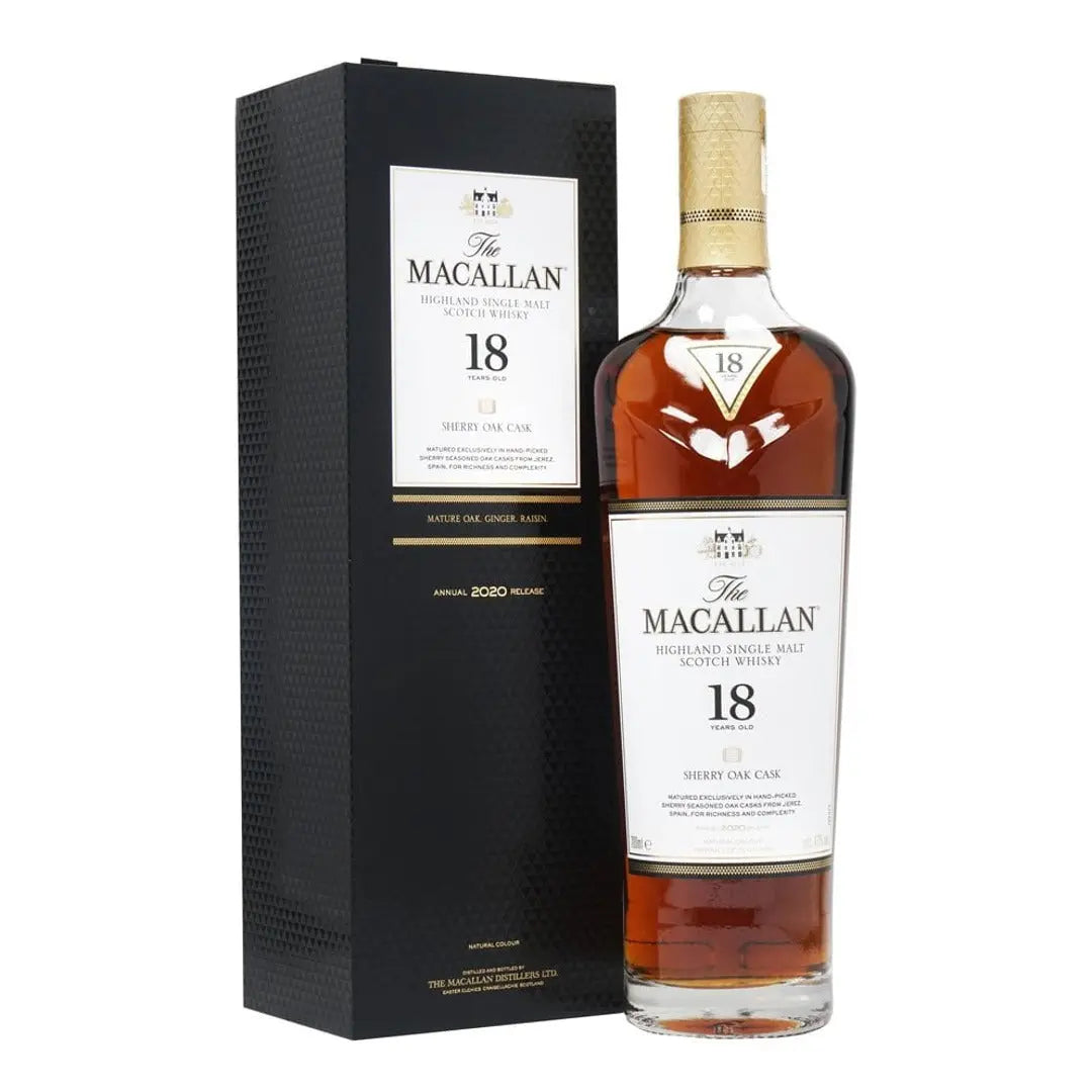 THE MACALLAN 18 YEAR OLD SHERRY OAK 2020 RELEASE 70CL GoBooz