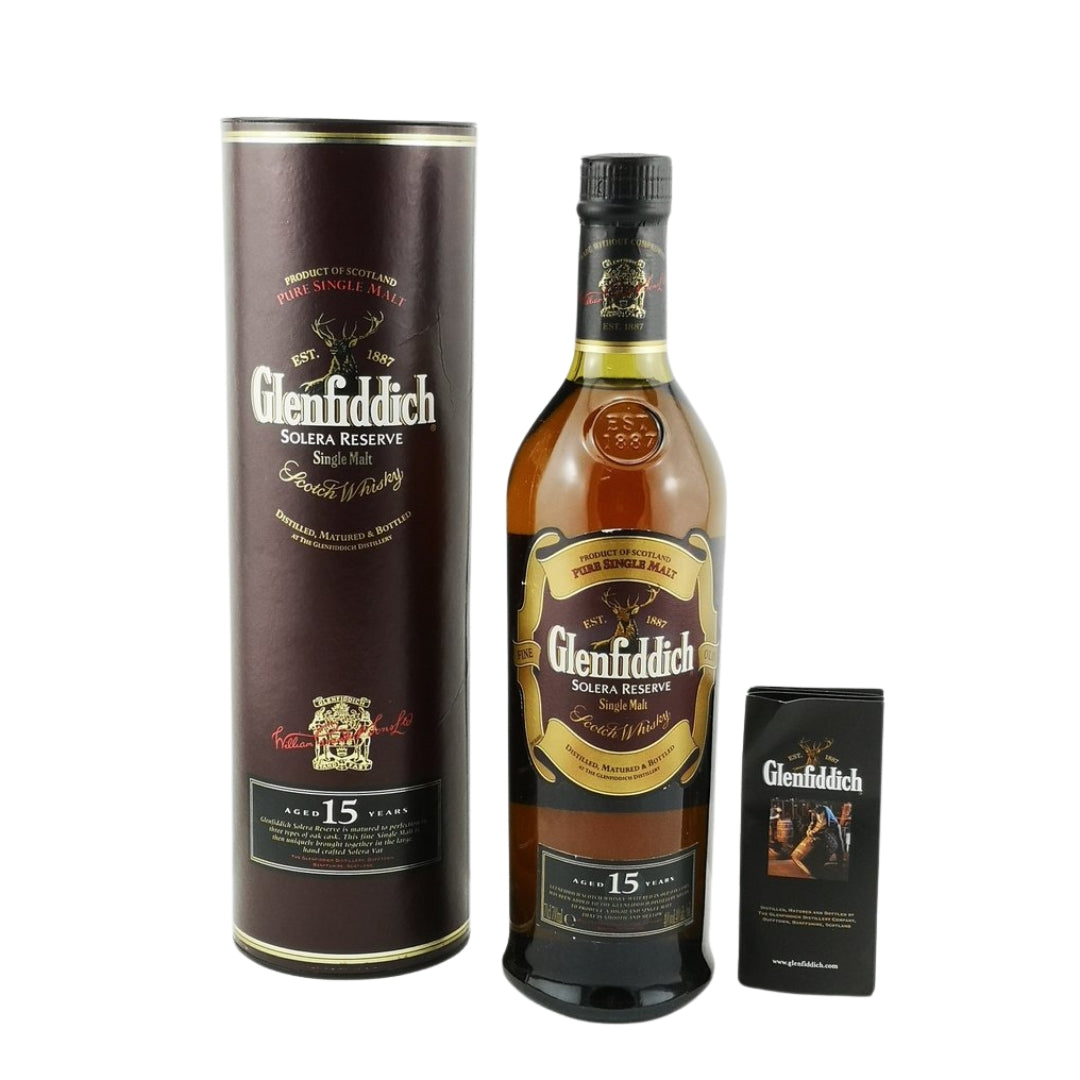 GLENFIDDICH 15 YEARS OLD SOLERA RESERVE -OLD DESIGN 70CL GoBooz