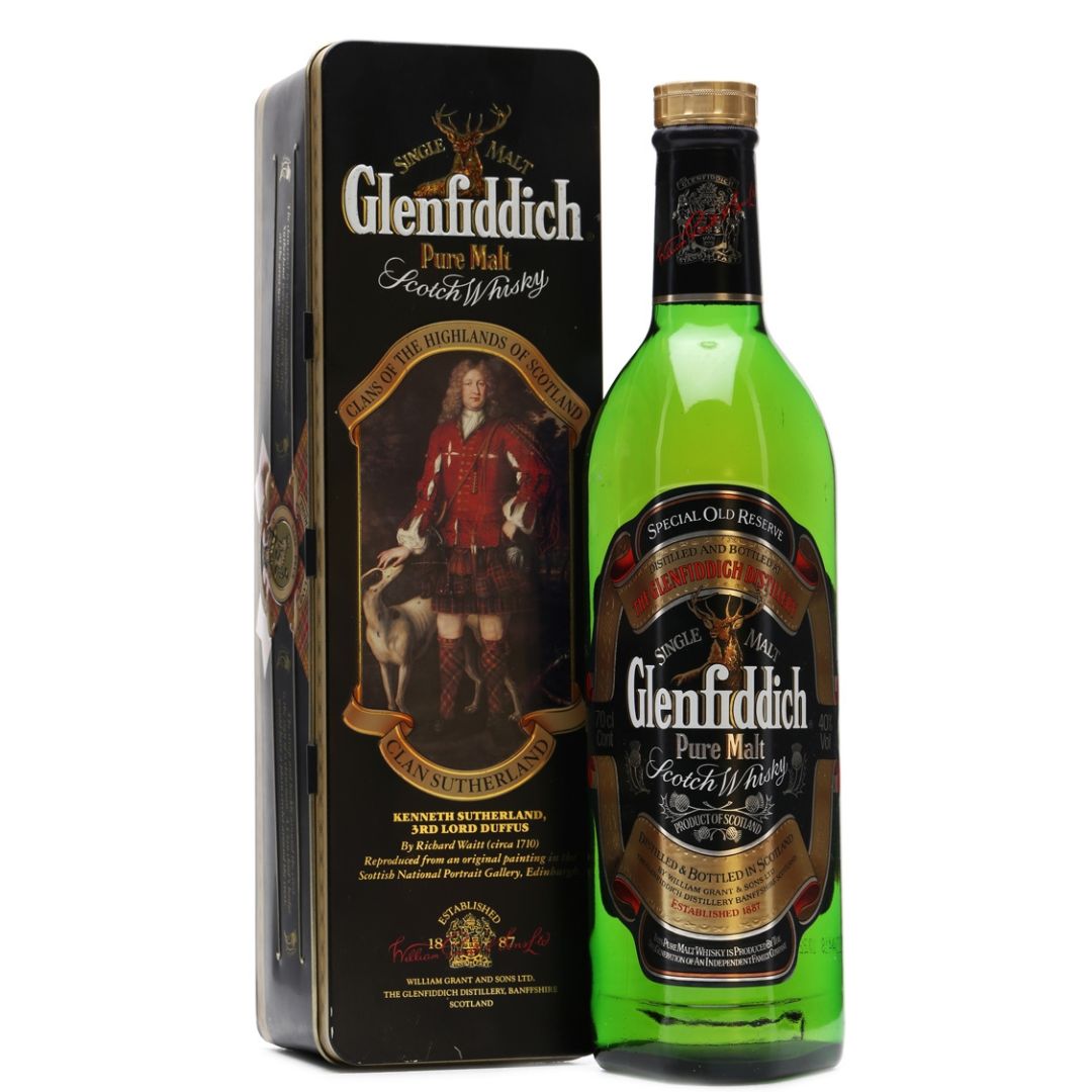 GLENFIDDICH PURE MALT TIN BOX 70CL GoBooz