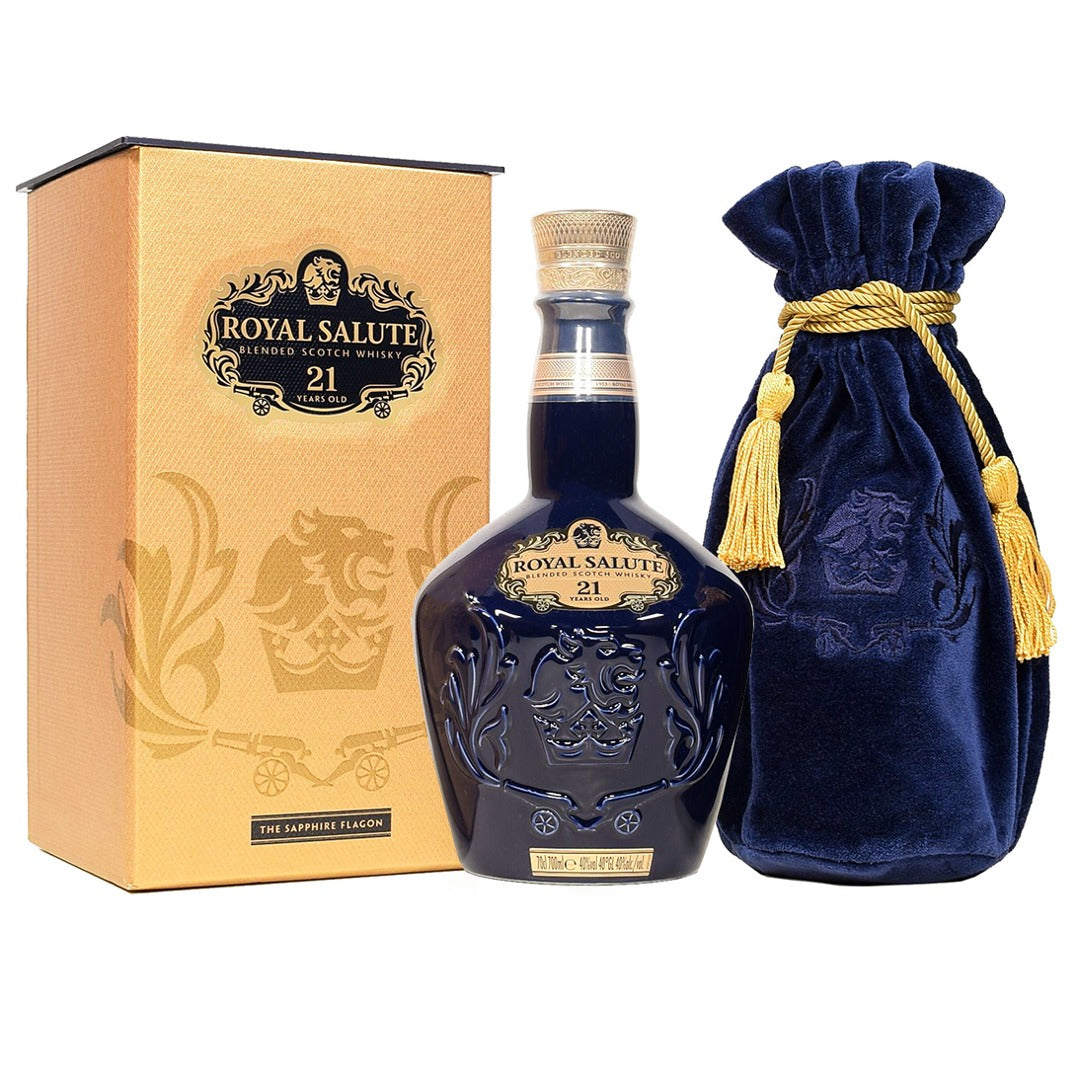 ROYAL SALUTE 21 YEAR OLD THE SAPPHIRE FLAGON 75CL GoBooz