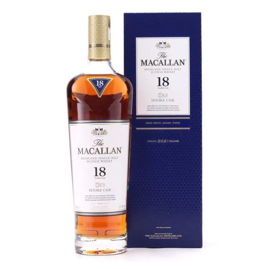 THE MACALLAN 18 YEARS OLD DOUBLE OAK 2021 RELEASE 70CL GoBooz