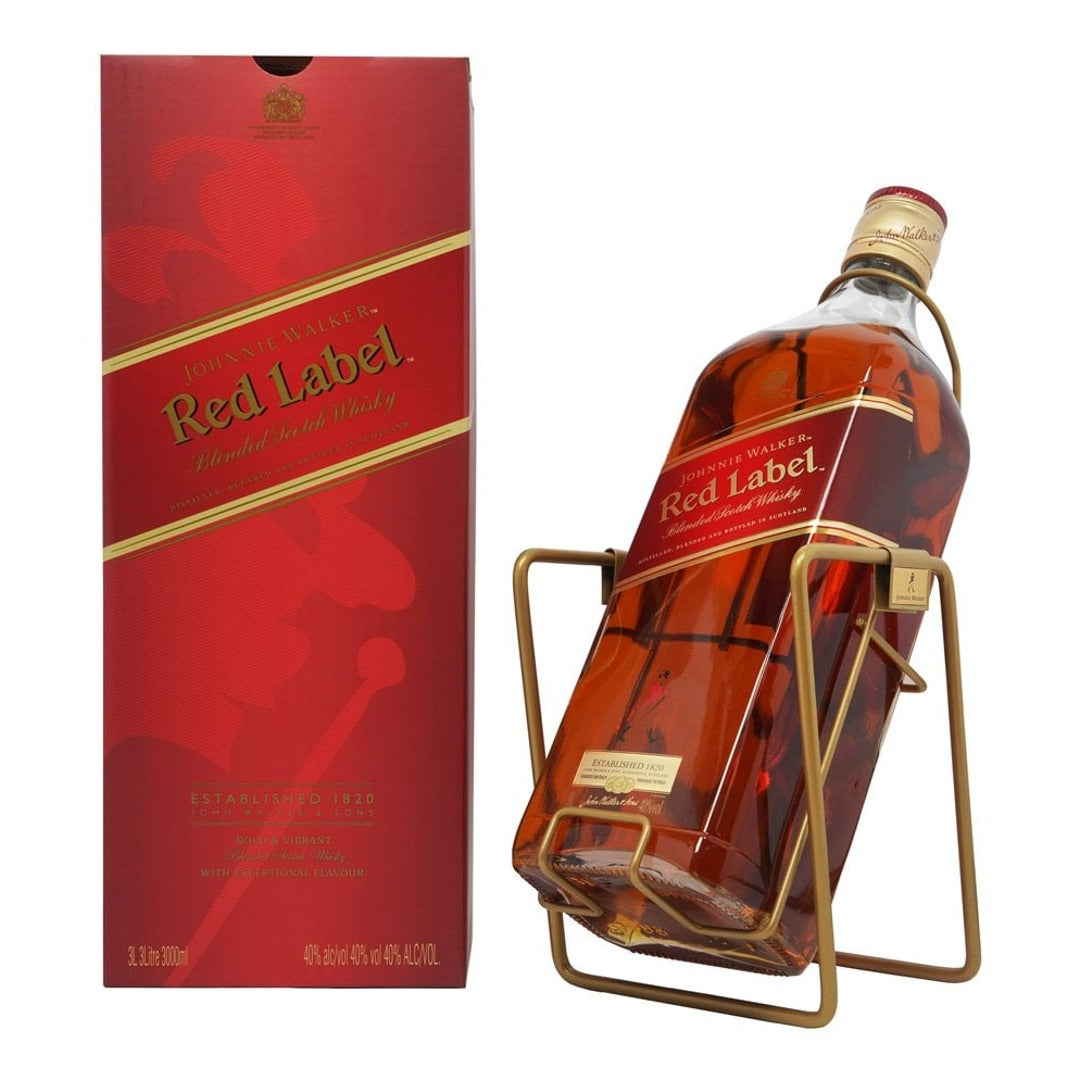 JOHNNIE WALKER RED LABEL WITH CRADLE 3L GoBooz